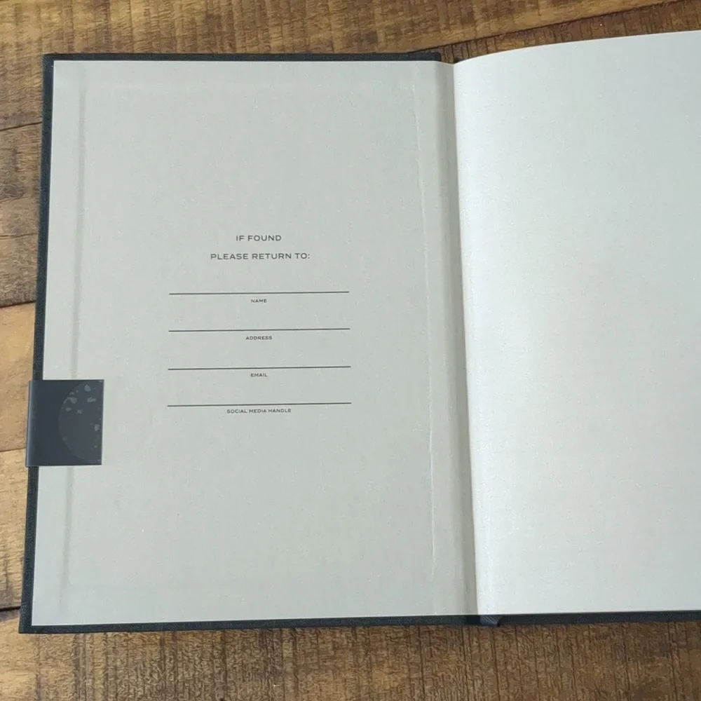 Gorgeous Black / Dark Gray Linen Wrapped Notebook Journal